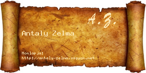 Antaly Zelma névjegykártya
